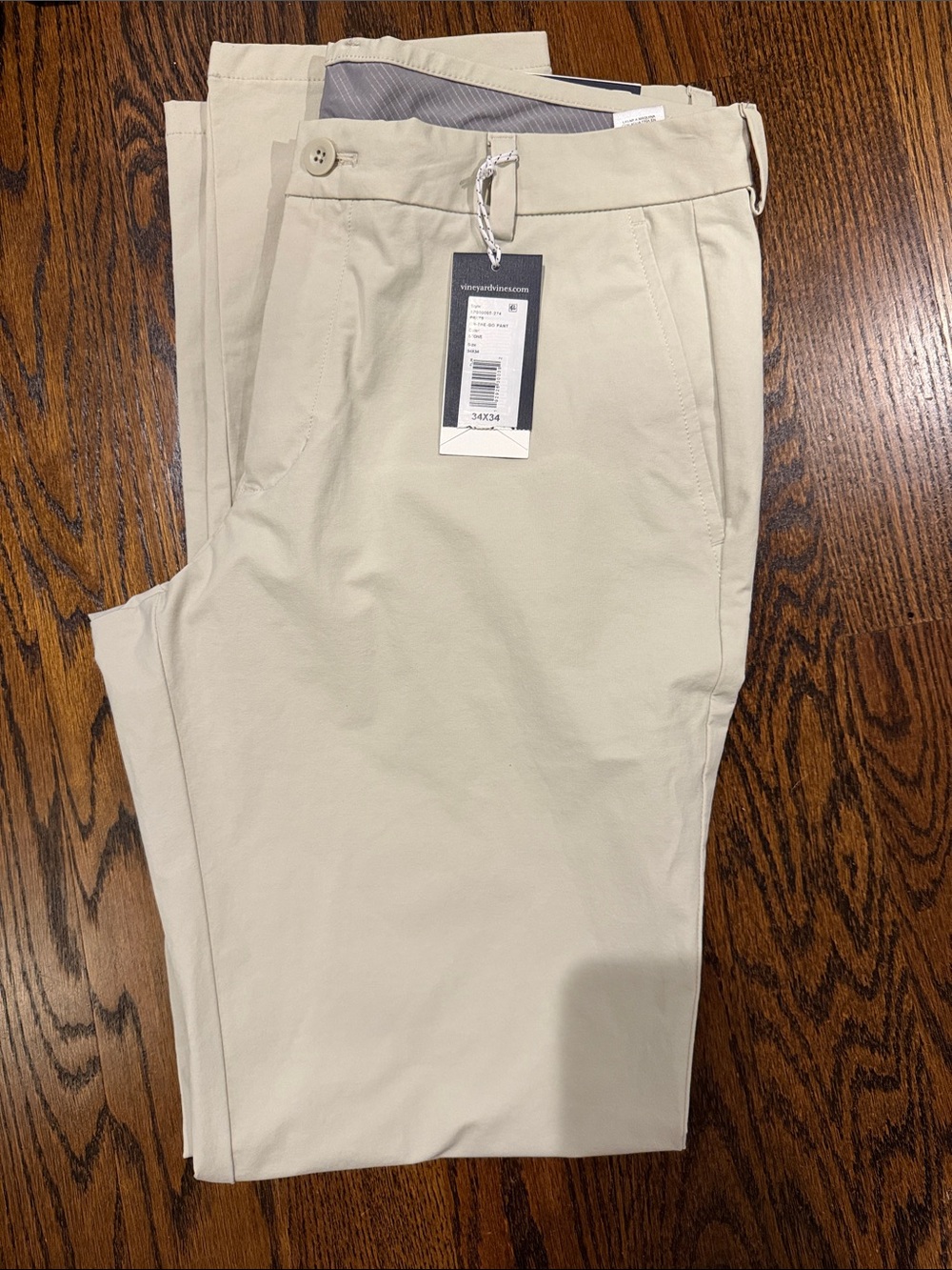 Mens Vineyard Vines On-The-Go Pant Stone Color 34x34